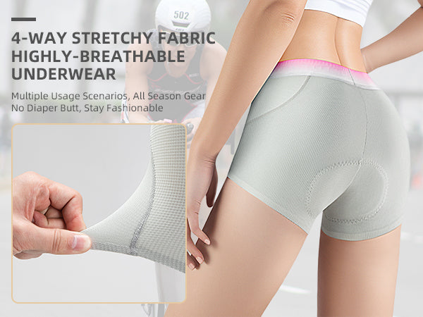 ROCKBROS Women¡¯s Cycling Underwear 4D Padded Bike Shorts
