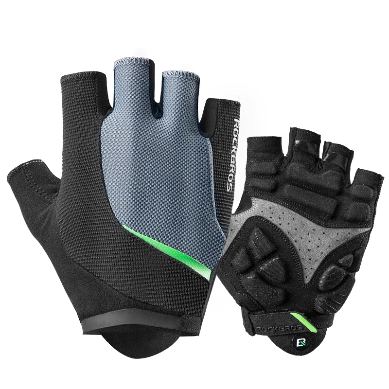 Half Finger Cycling Gloves Black & Gray