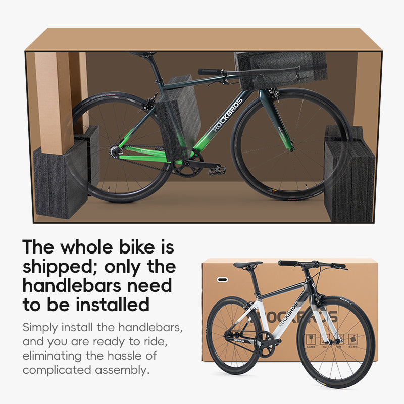 Hoelderlin - Carbon Fiber Flat-Bar Road Bike ¨C Grey Dark Blue