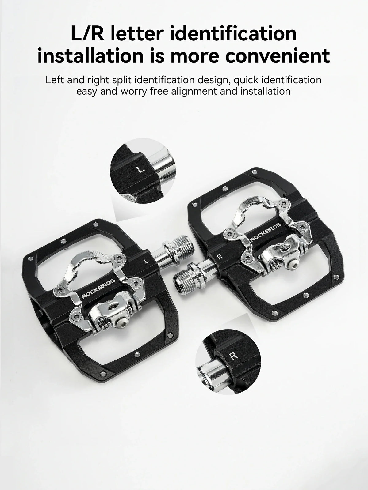 Flat platform side of the dual-function bicycle pedal