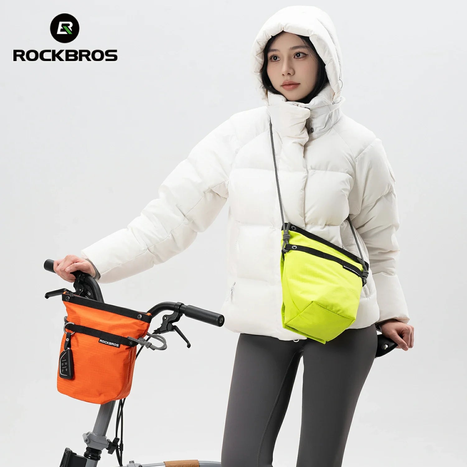 Convertible Bike Front Bag Crossbody Bag– Expandable Nylon Handlebar