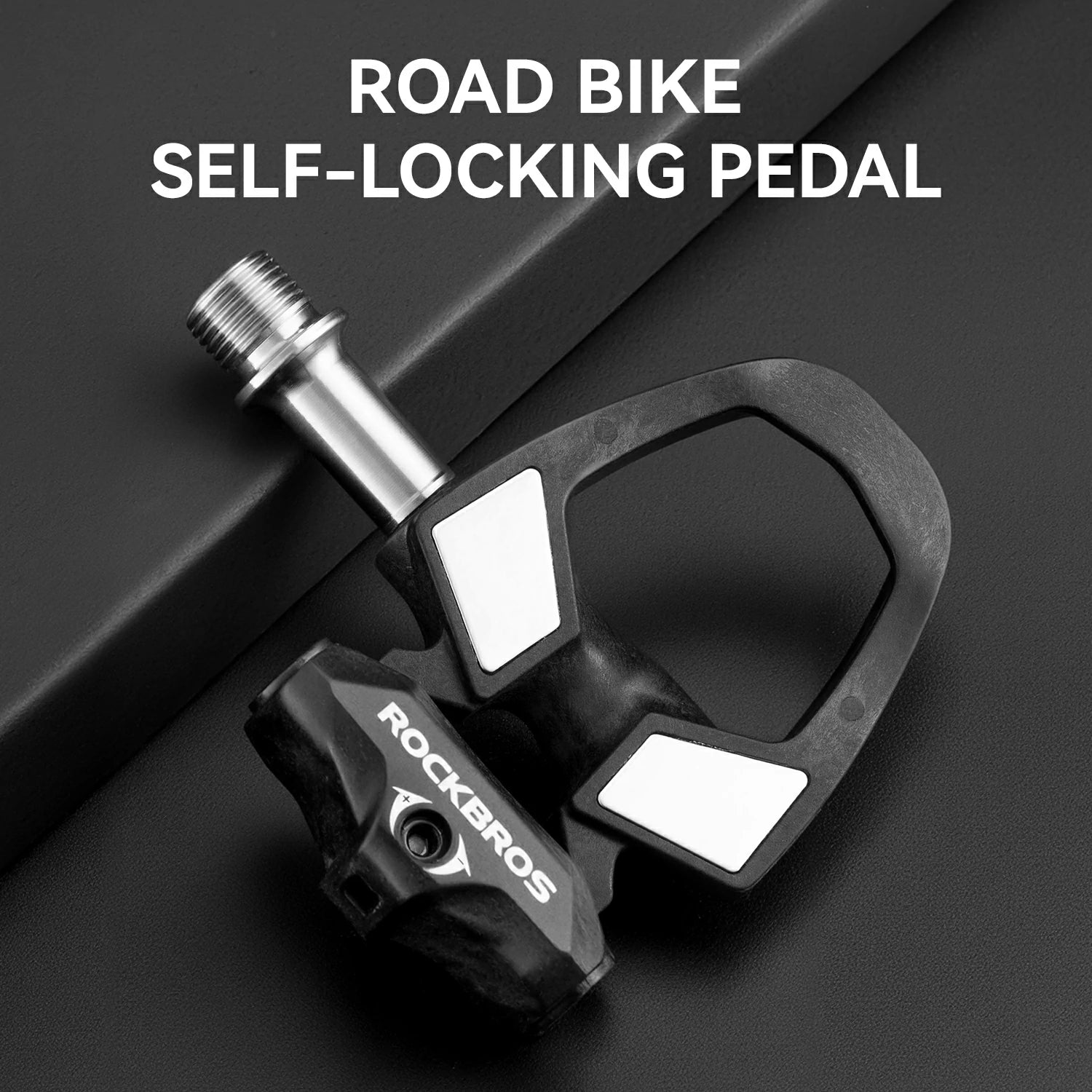 Road Bike Carbon Fiber Clipless Pedals SPD with Titanium Axle