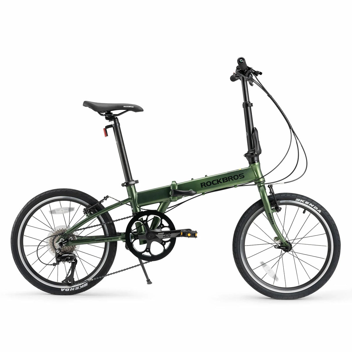 MBS 20-Inch Folding Bike 8-Speed Quick-Fold Commuter Bike for