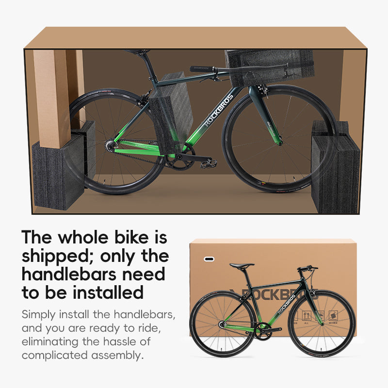 Hoelderlin - Carbon Fiber Flat-Bar Road Bike ¨C Green Black