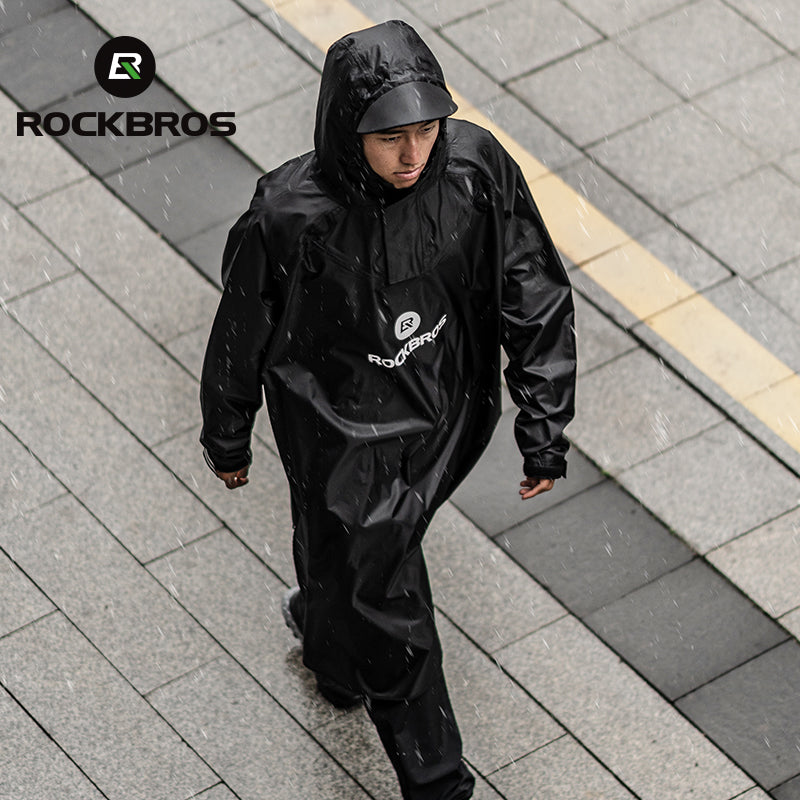 ROCKBROS Motorcycle Cycling Raincoat Hiking Outdoor Poncho Waterproof Cloak - ROCKBROS