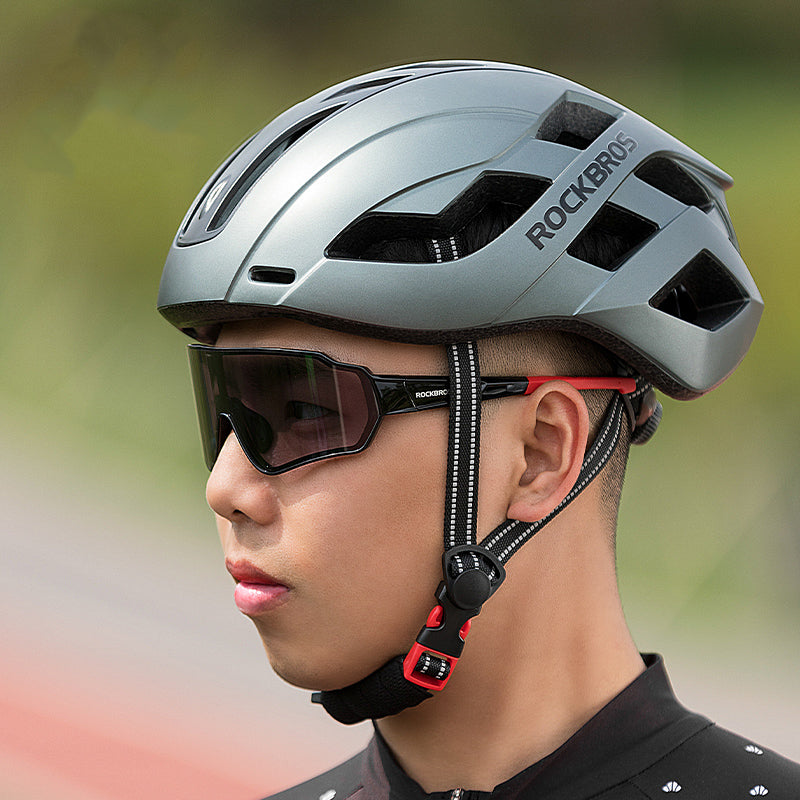 ROCKBROS Cycling MTB Road Bike Helmet Integrally Magnetic Cover Bicycle Helmet