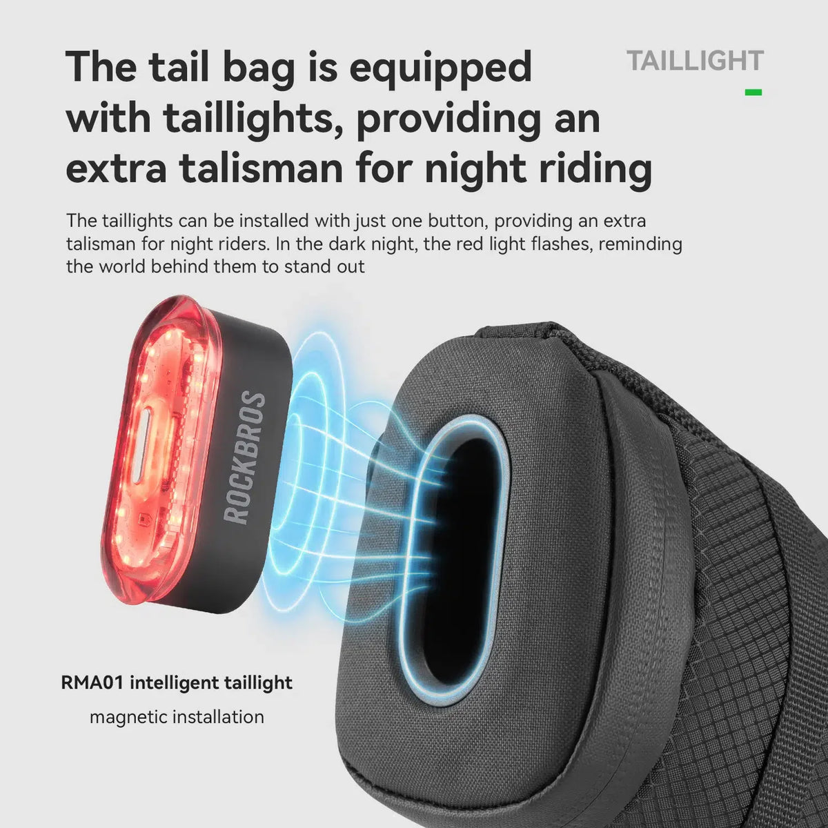 Compatible smart taillight and magnetic mounting interface