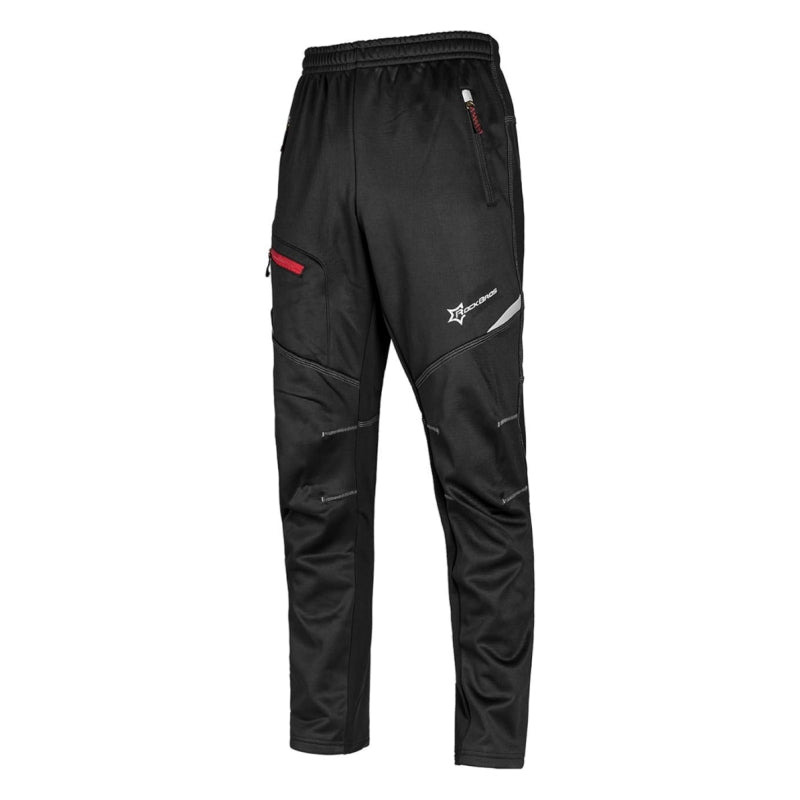 ROCKBROS Cycling Pants for Men Windproof Thermal Fleece Winter Athletic