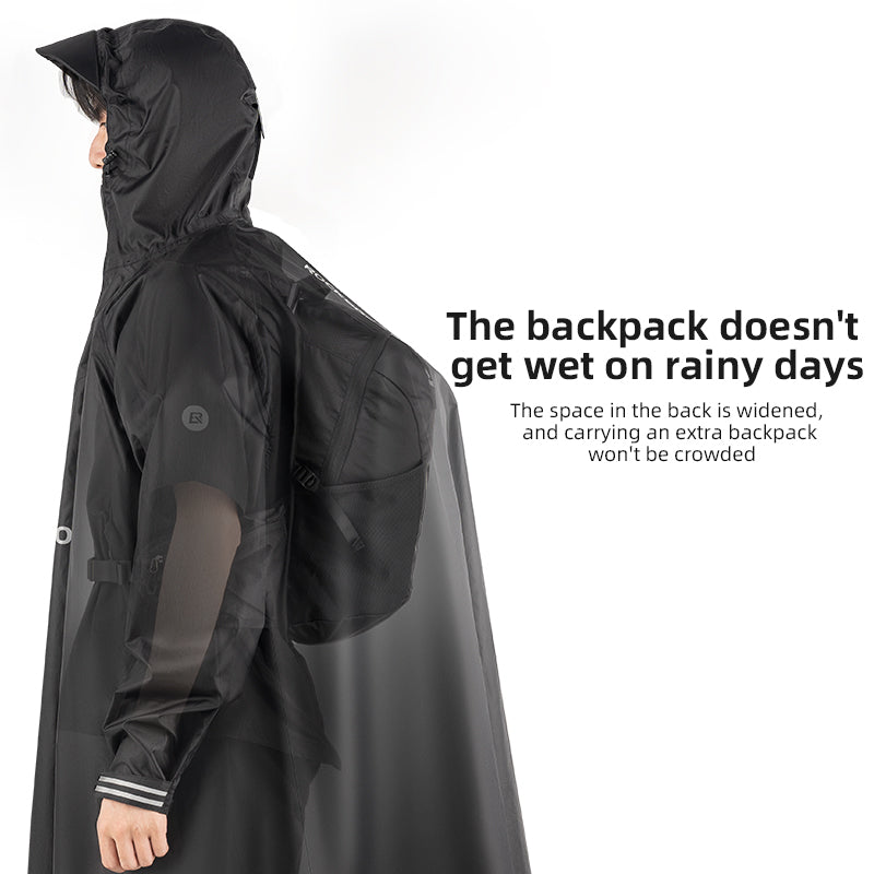 ROCKBROS Motorcycle Cycling Raincoat Hiking Outdoor Poncho Waterproof Cloak - ROCKBROS