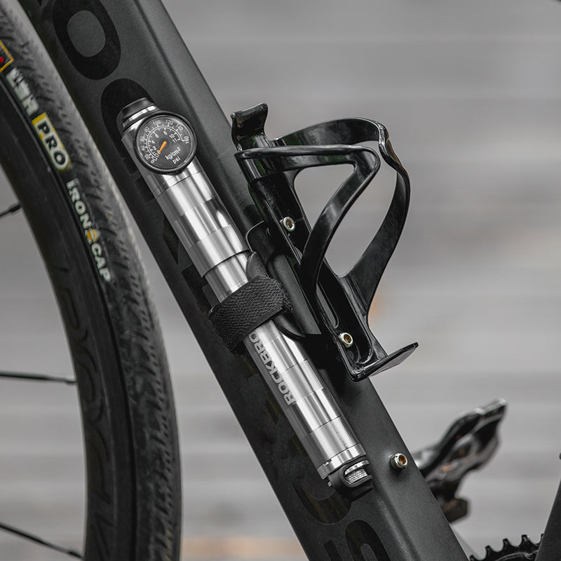ROCKBROS Portable Ultralight Aluminum Bike Pump 160PSI  Baromete  Cycling Inflators