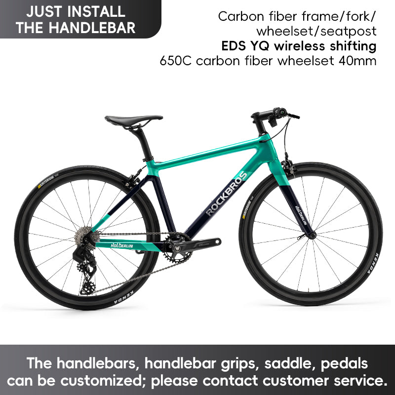 Hoelderlin - Carbon Fiber Flat-Bar Road Bike ¨C Grey Dark Blue