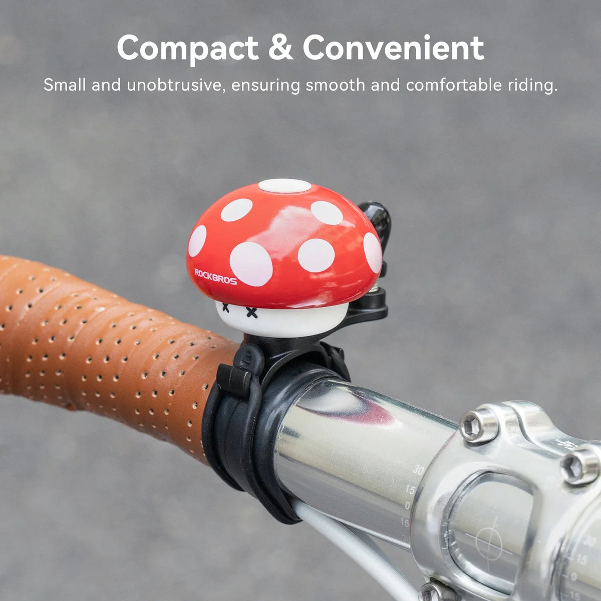 Mushroom Bicycle Bell, 80db Loud Cute Handlebar Bike Bell for Kids, Road & Mountain Bike
