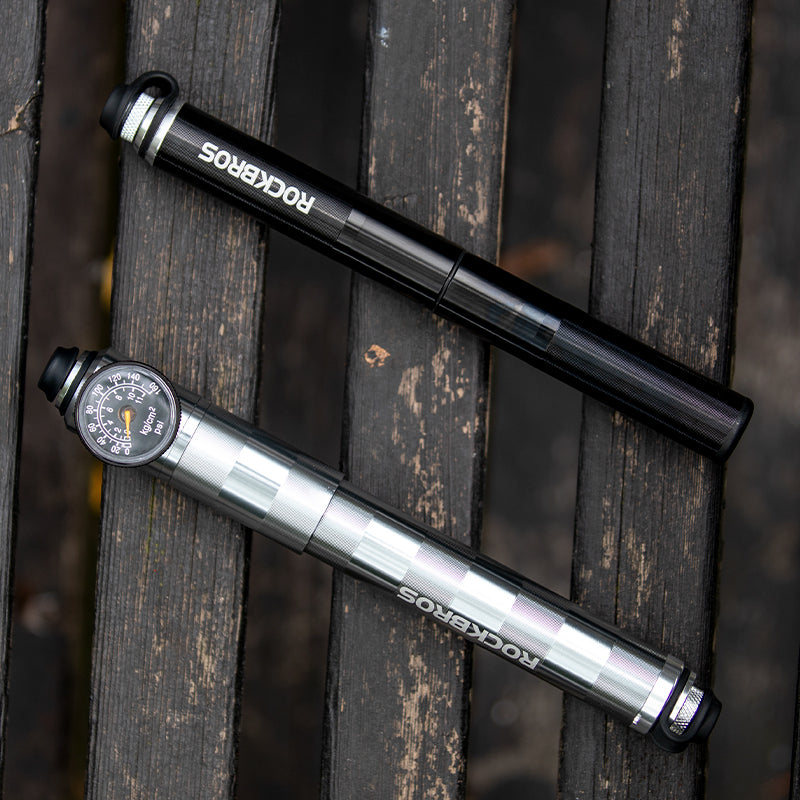 ROCKBROS Portable Ultralight Aluminum Bike Pump 160PSI  Baromete  Cycling Inflators