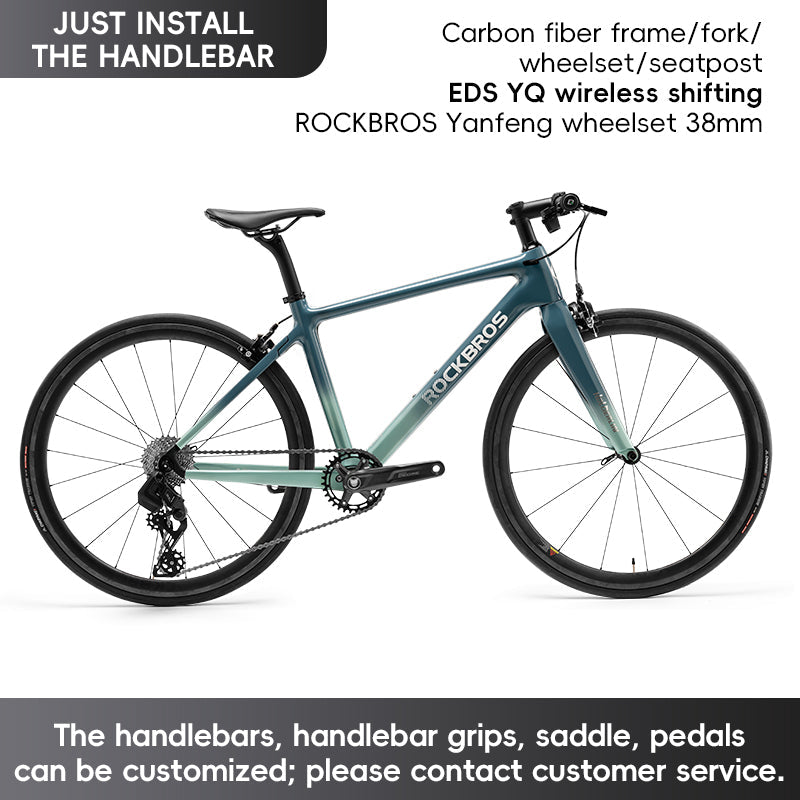 Hoelderlin - Carbon Fiber Flat-Bar Road Bike ¨C Green Black