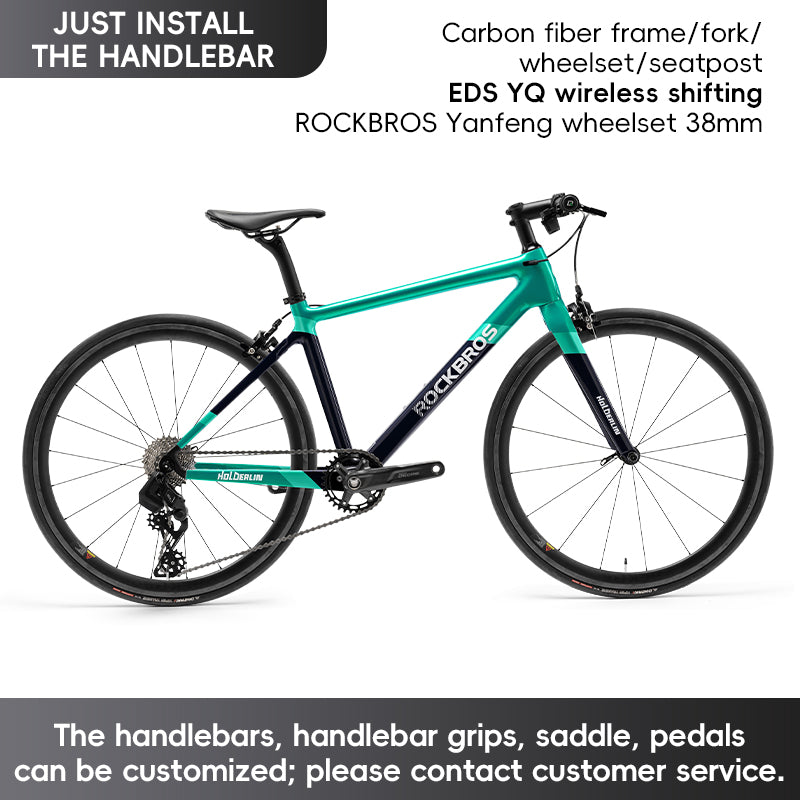 Hoelderlin - Carbon Fiber Flat-Bar Road Bike ¨C Grey Dark Blue