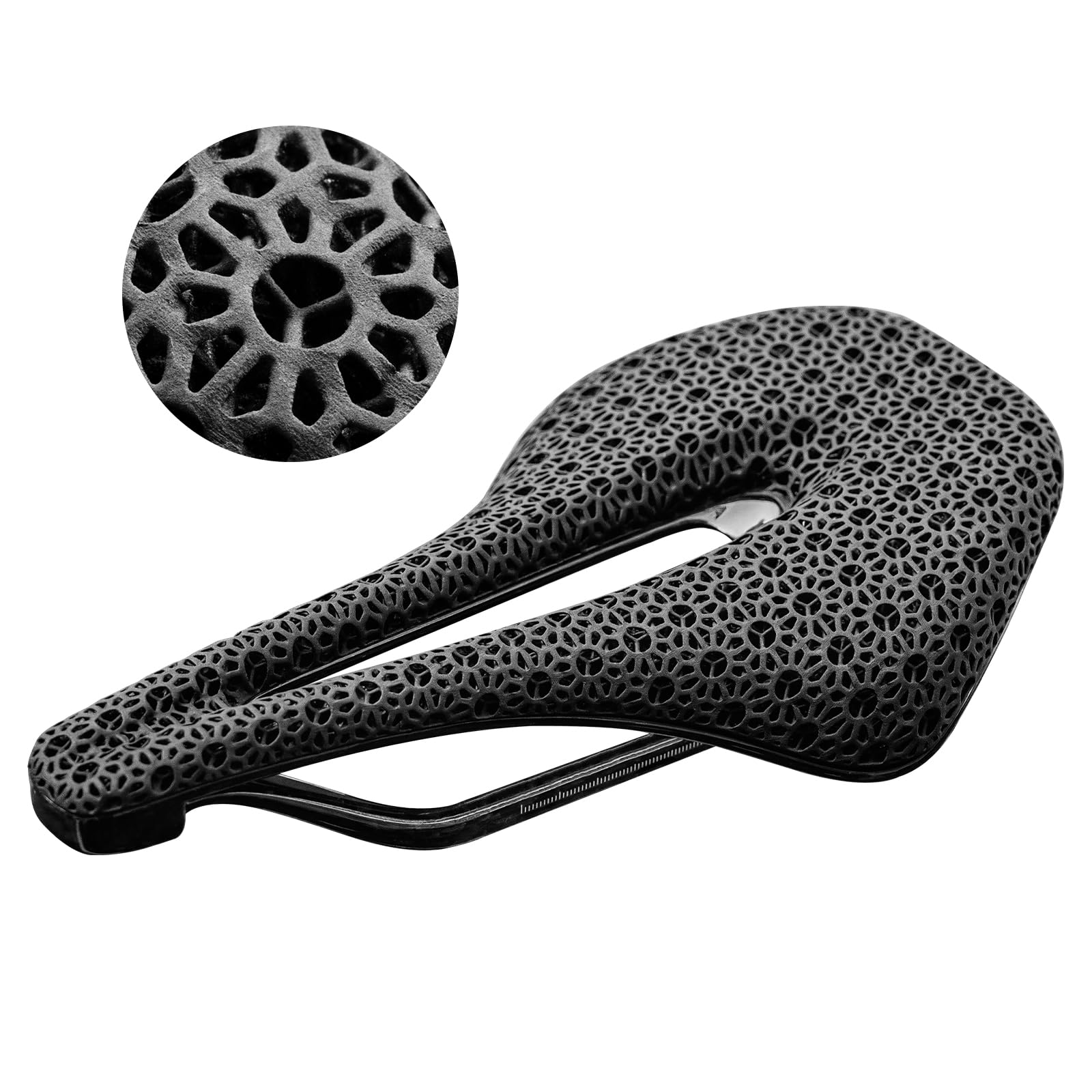 3D Printed Carbon Bike Saddle Ergonomic Ultralight Seat