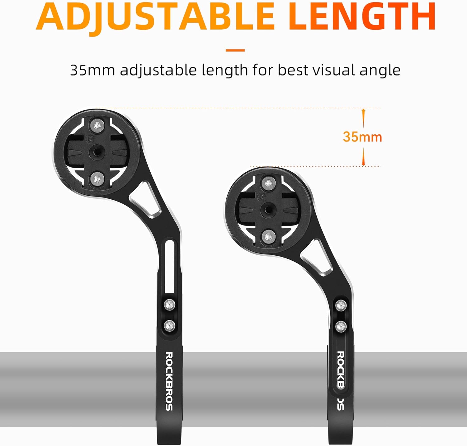 ROCKBROS Out Front Bike Mount Cycling Computer Mount Bike Handlebar 1.25''/ 31.8mm - ROCKBROS