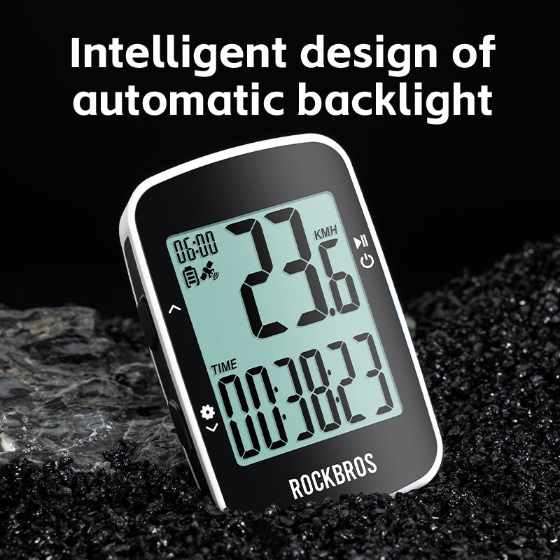 R1 Bike Computer GPS Wireless Speedometer IPX7 600mAh Battery 2.3''