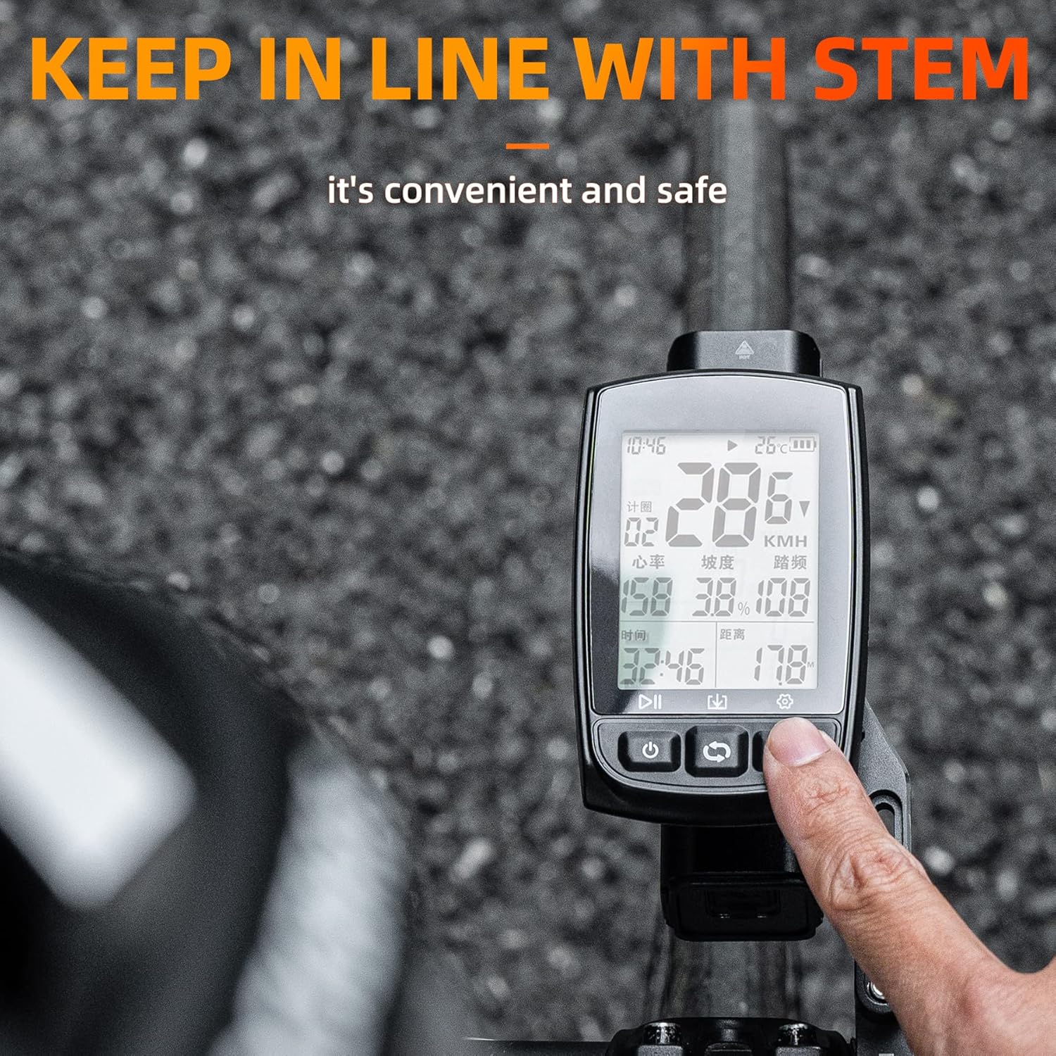 ROCKBROS Out Front Bike Mount Cycling Computer Mount Bike Handlebar 1.25''/ 31.8mm - ROCKBROS