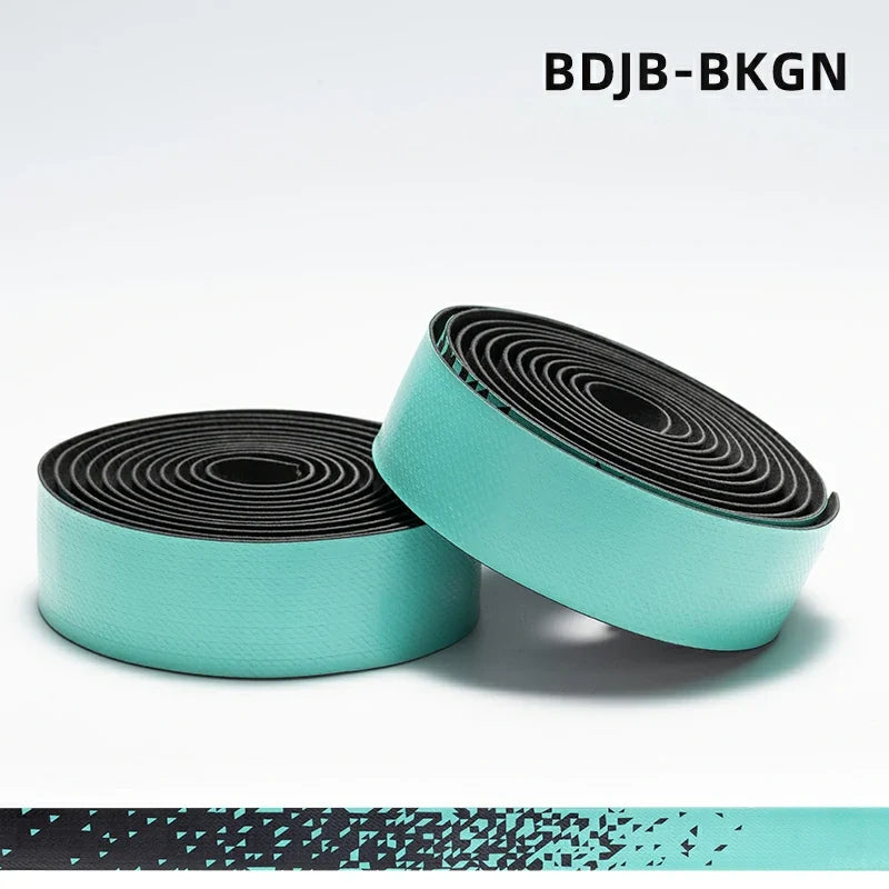 Two rolls of turquoise and black tape on a white background with 'BDJB-BKGN' text.  #Color_Green