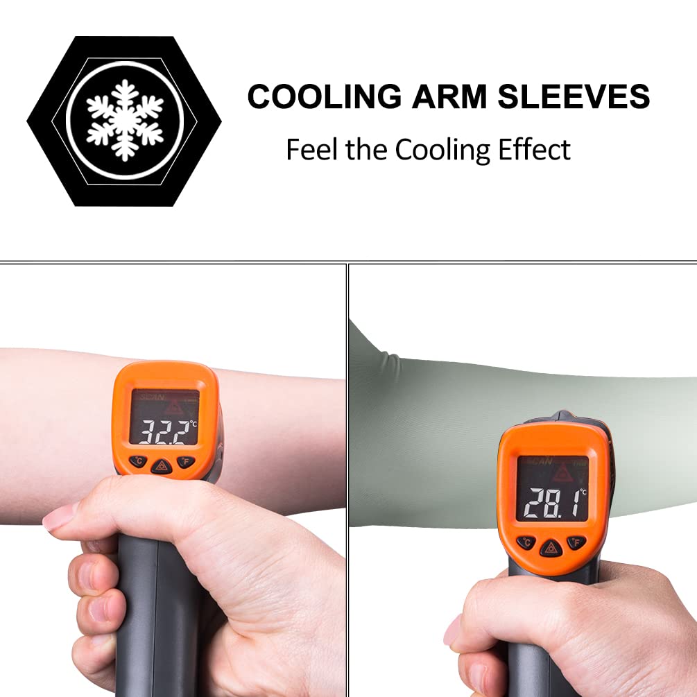 ROCKBROS Sun Protection Arm Sleeves Cooling for Running Golf Fishing Cycling - ROCKBROS