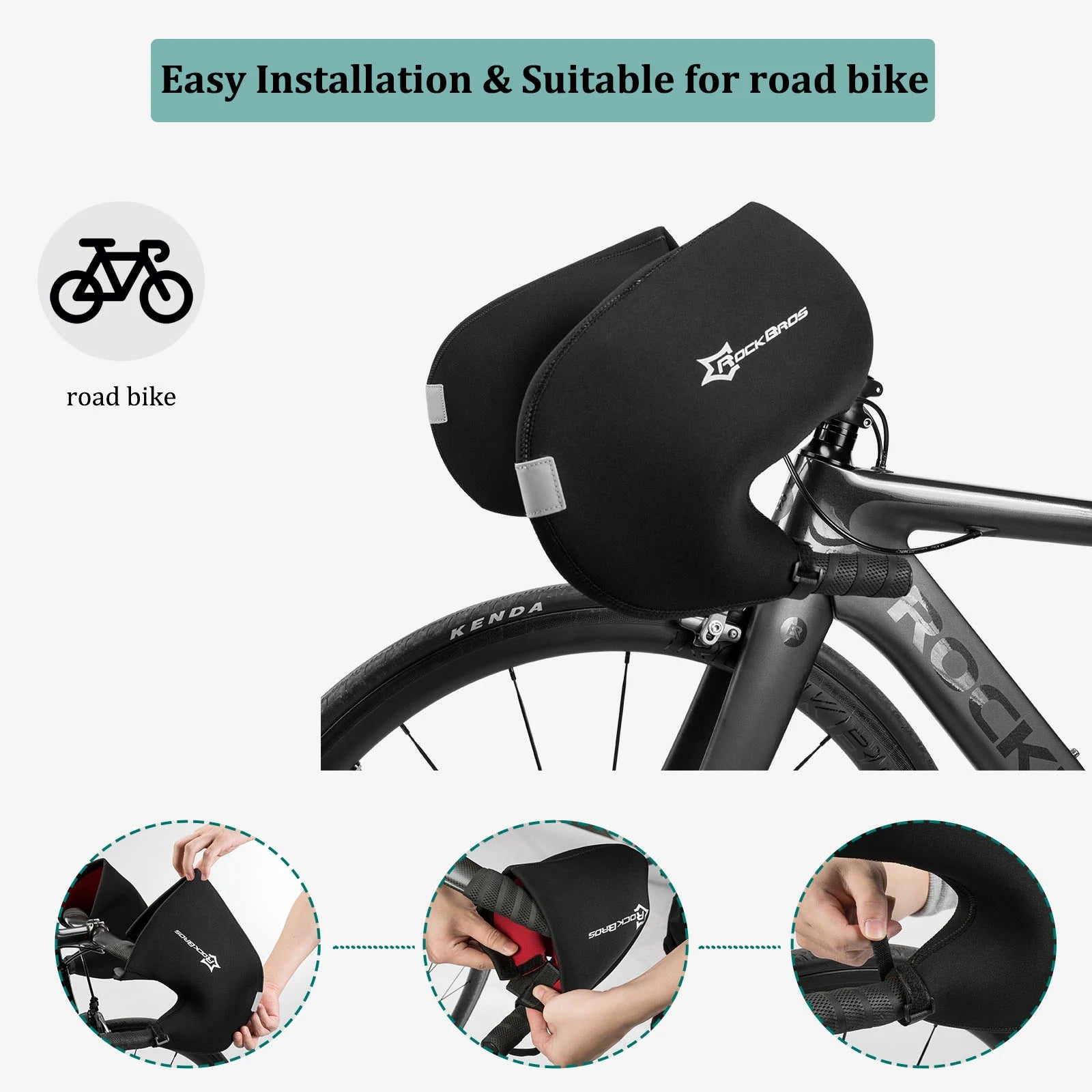 Road Bike Handlebar Mittens Windproof