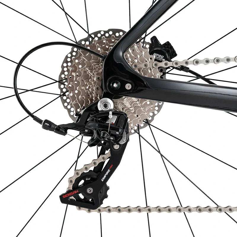 Close-up of carbon fiber weave and premium finish