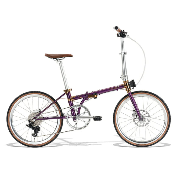 Purple bicycle with white wheels on a white background #Color_Purple
