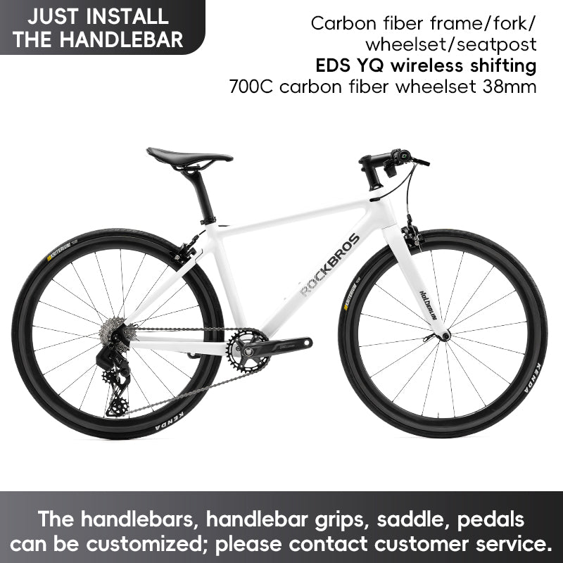 Hoelderlin - Carbon Fiber Flat-Bar Road Bike ¨C Pink/White