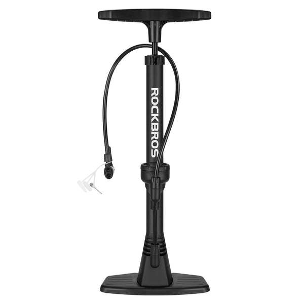 ROCKBROS bike floor pump with pressure gauge and dual valve head