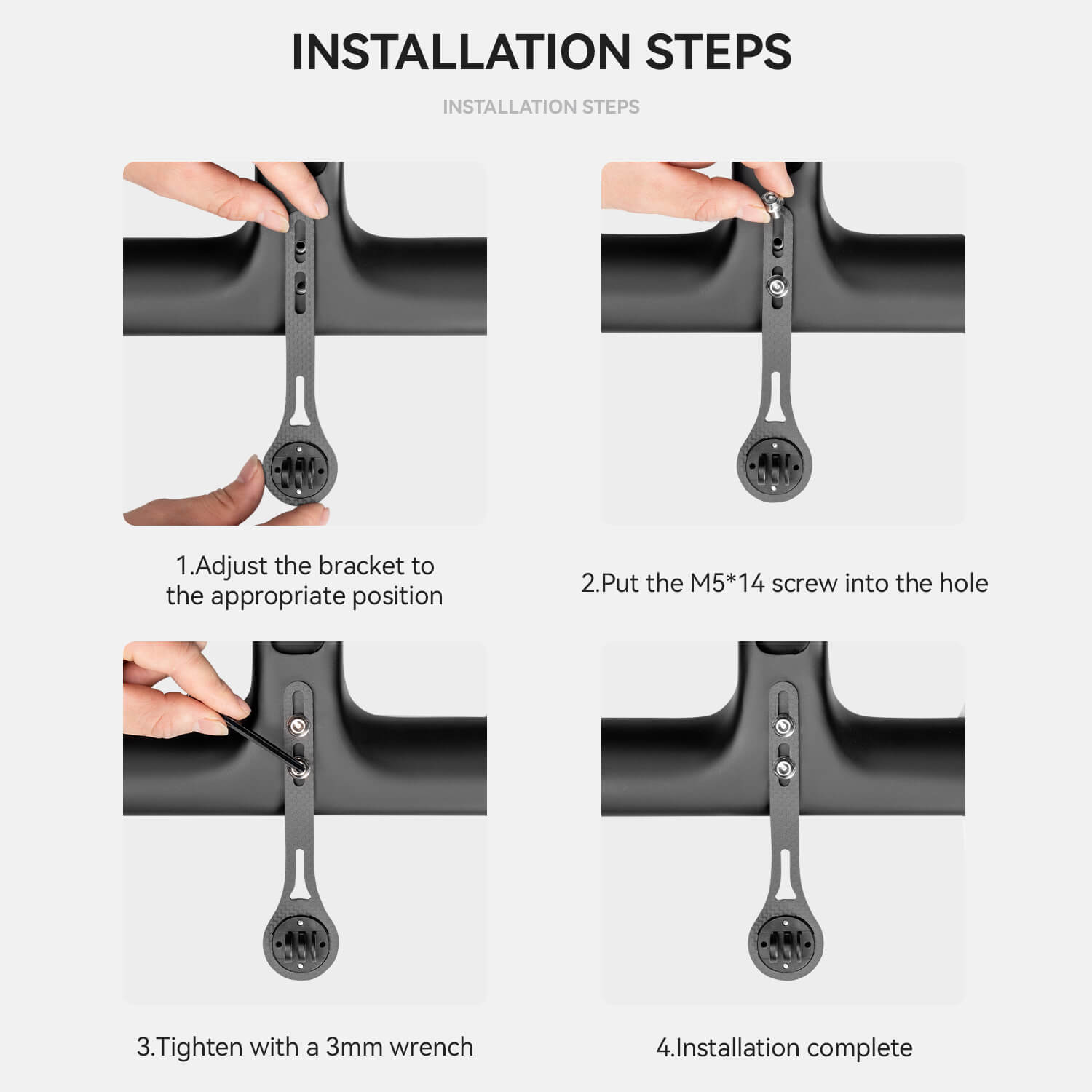 ROCKBROS Bicycle Computer Stand Handlebar Extension Bracket featuring versatile compatibility with bike computers and an integrated GoPro adapter for capturing cycling moments.