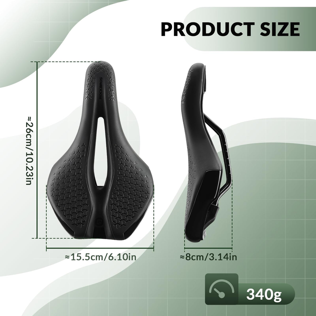 ROCKBROS breathable anti-slip memory foam bike saddle - image 3