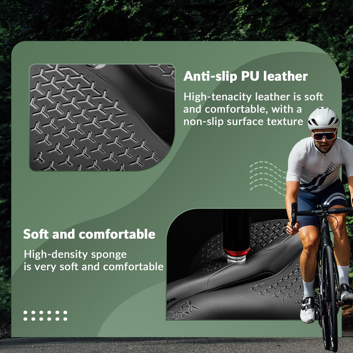 ROCKBROS breathable anti-slip memory foam bike saddle - image 4