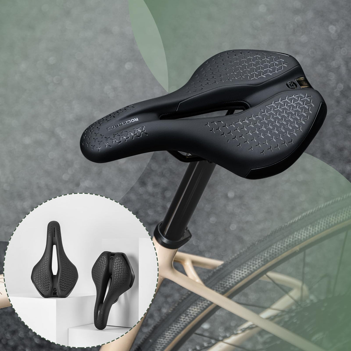 ROCKBROS breathable anti-slip memory foam bike saddle - image 6