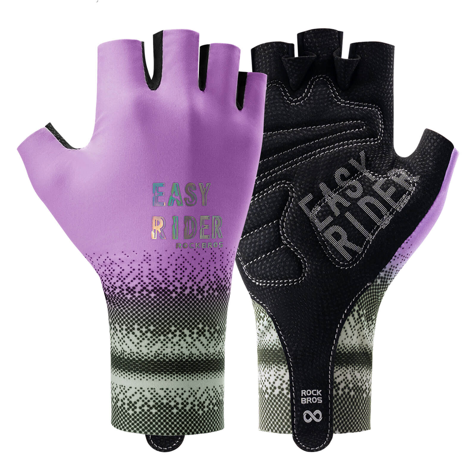 ROCKBROS Gradient Cycling Gloves ¡§C Ride in Color, Grip Like a Pro! #Color_Purple