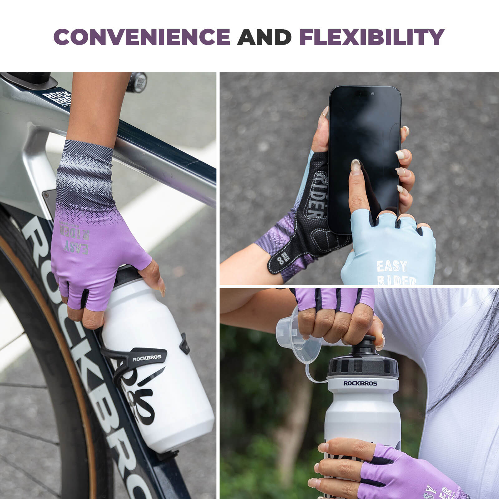 ROCKBROS Gradient Cycling Gloves ¡§C Ride in Color, Grip Like a Pro! 