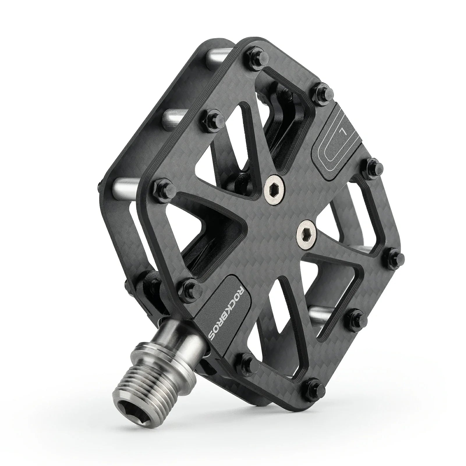 ROCKBROS-carbon-fiber-bike-pedals-lightweight-3-bearing,-non-slip-9/16"-wide-flat