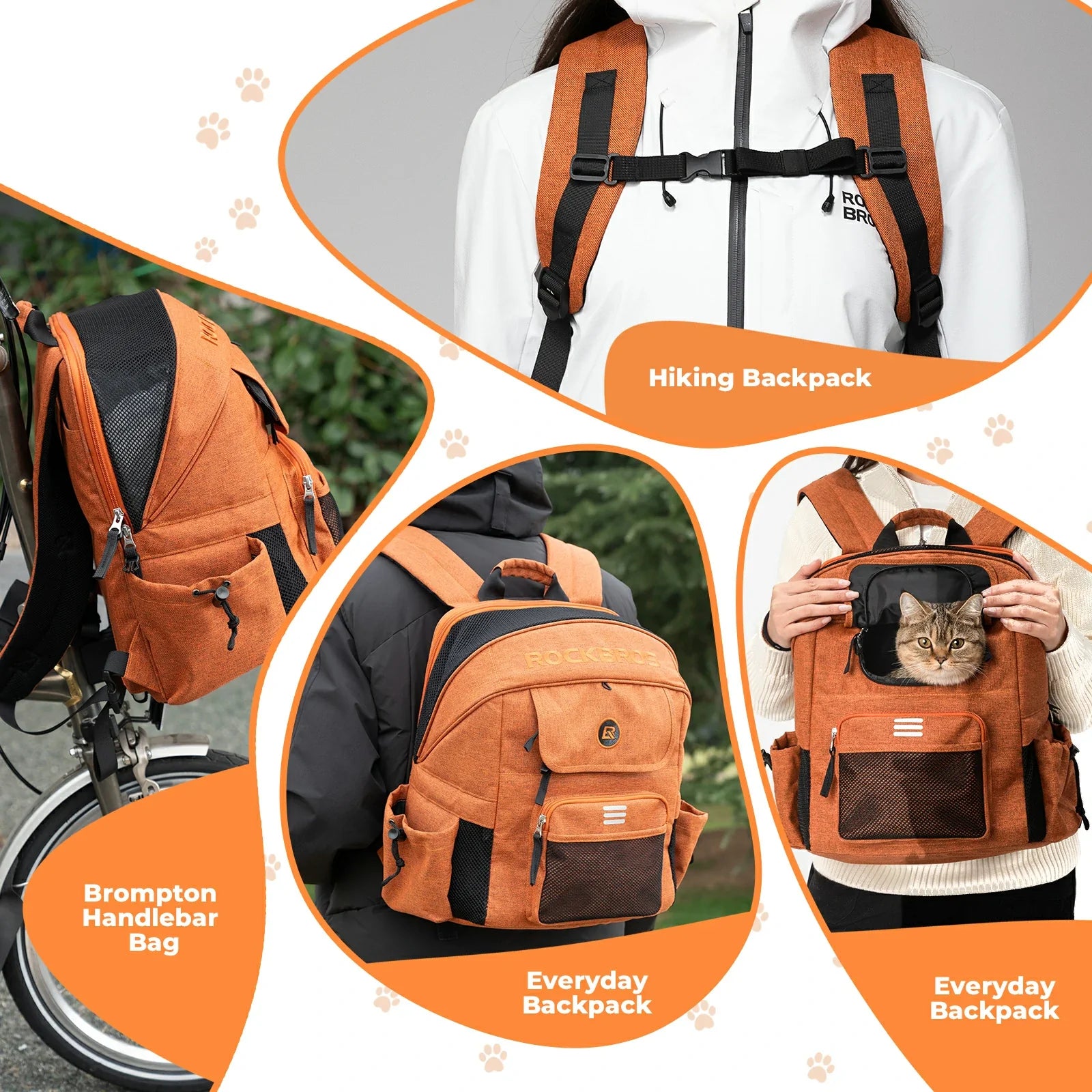 Handlebar Pet Carrier Bag for Brompton & Folding Bikes 21L