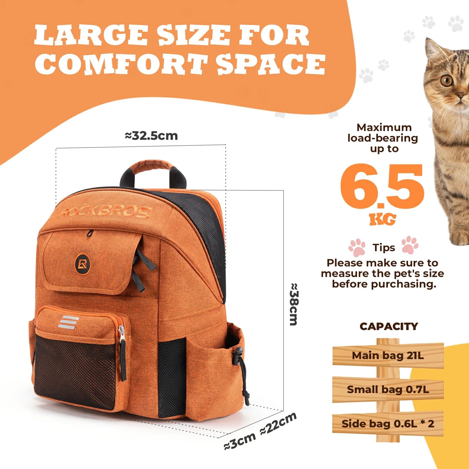 Handlebar Pet Carrier Bag for Brompton & Folding Bikes 21L