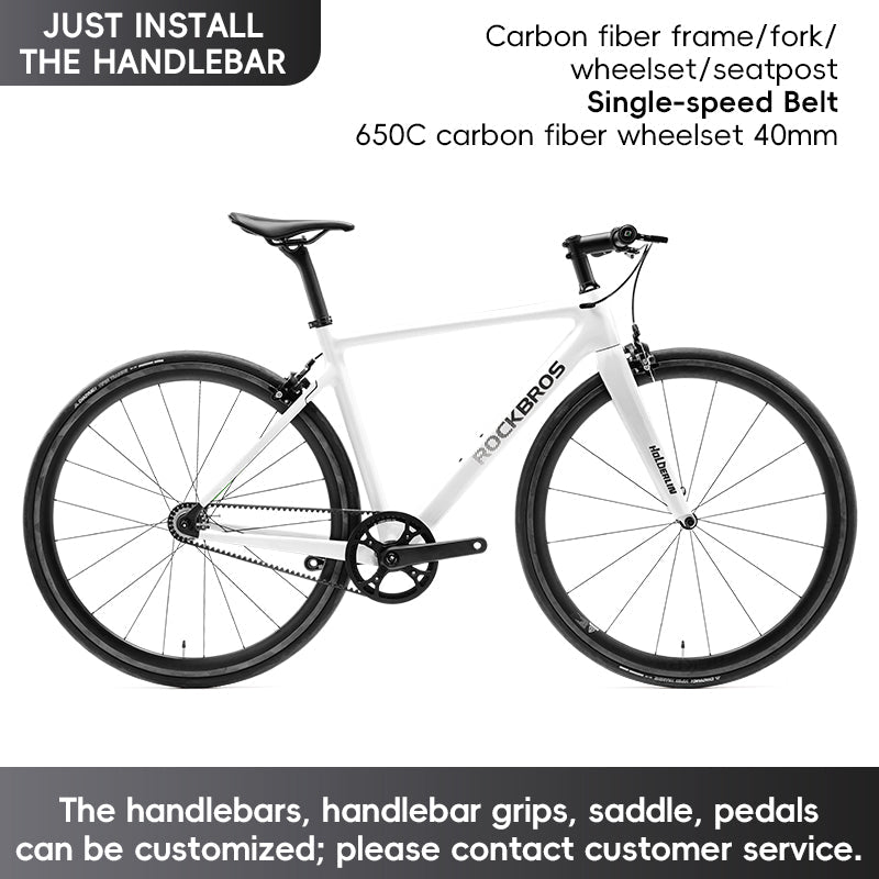 Hoelderlin - Carbon Fiber Flat-Bar Road Bike ¨C Pink/White