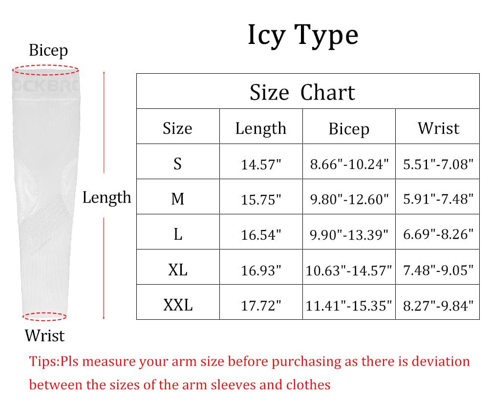 ROCKBROS Sun Protection Arm Sleeves Cooling for Running Golf Fishing Cycling - ROCKBROS