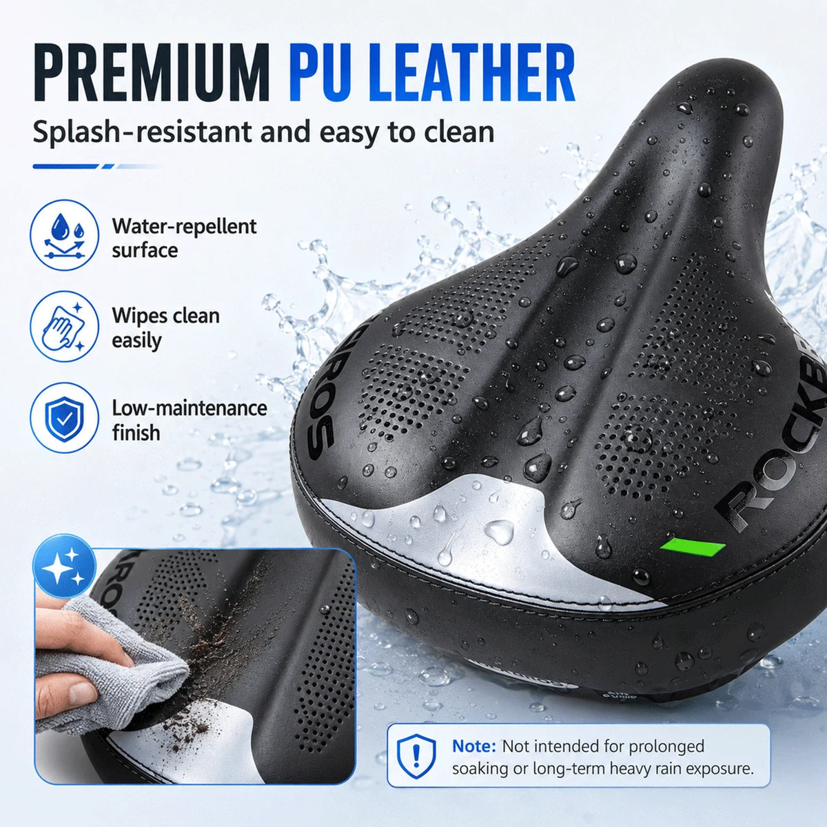 Adjustable Air Cushion Bike Saddle Wide Comfort Shock Absorbing Seat