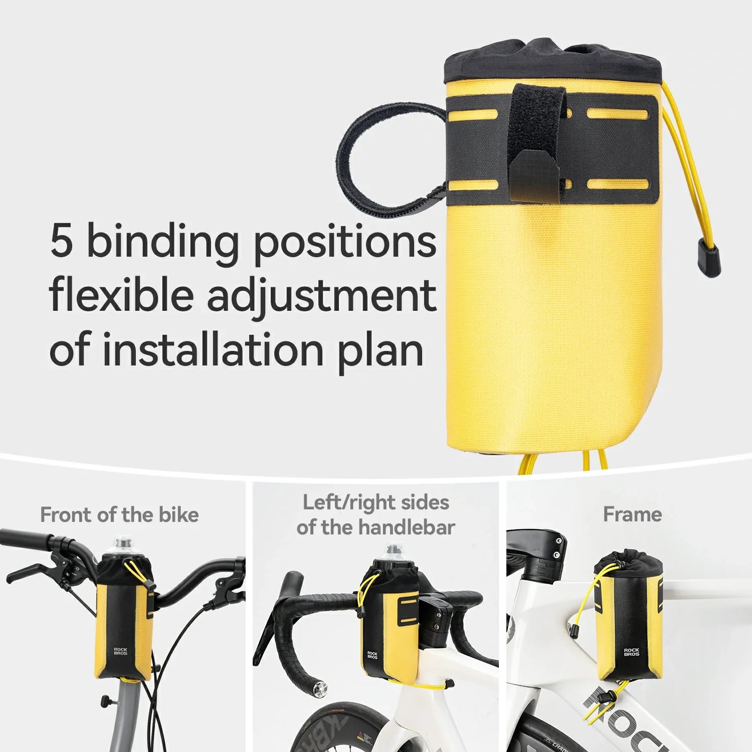 AS-162 100% Waterproof Water Bottle Handlebar Bag 1L