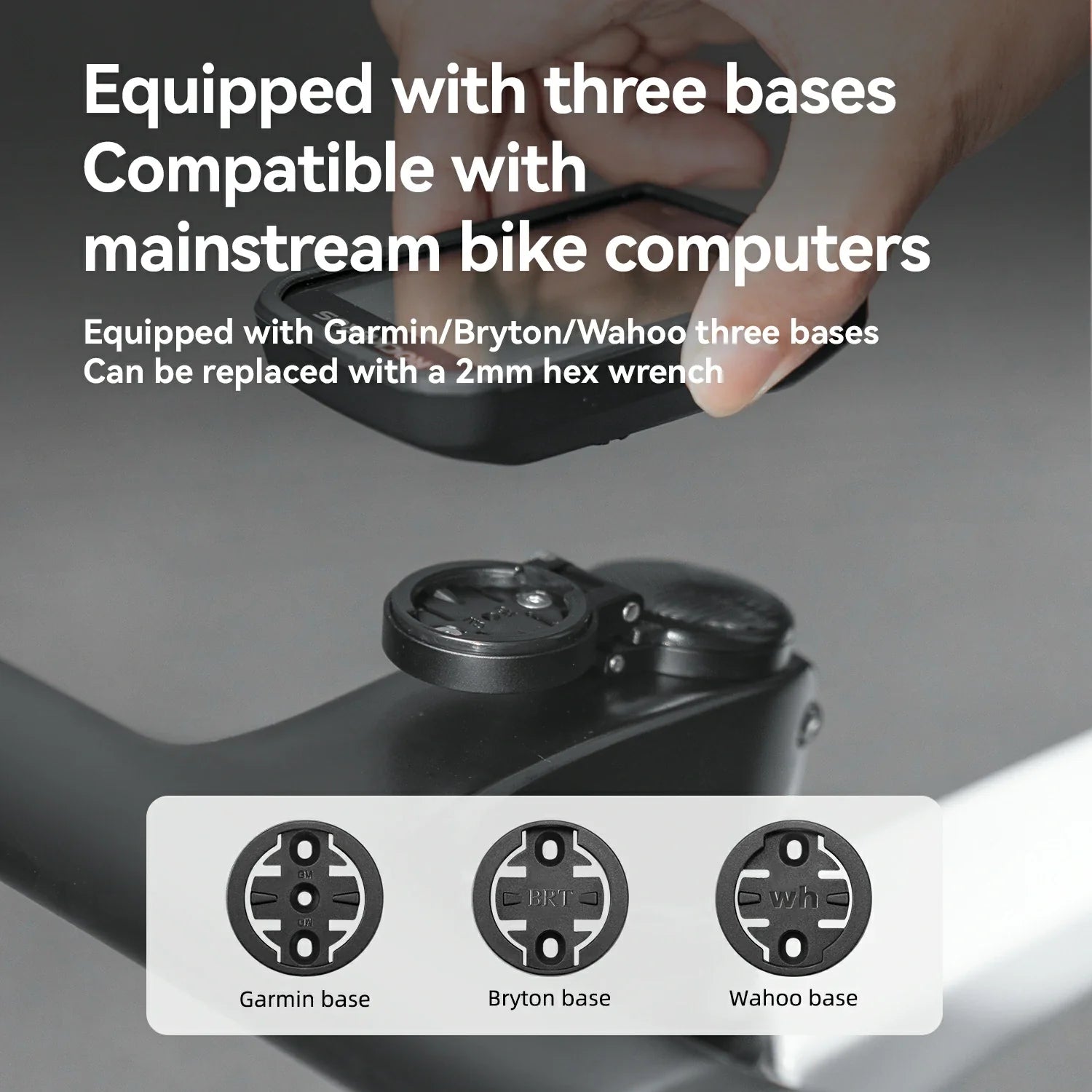 Top view bike computer mount