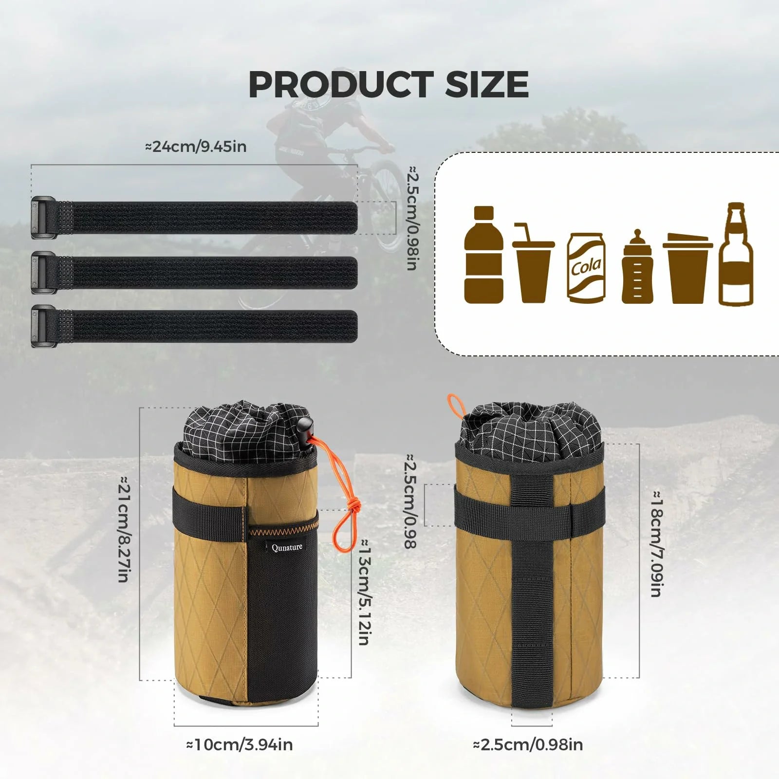 Qunature Bikepacking Water bottle bag