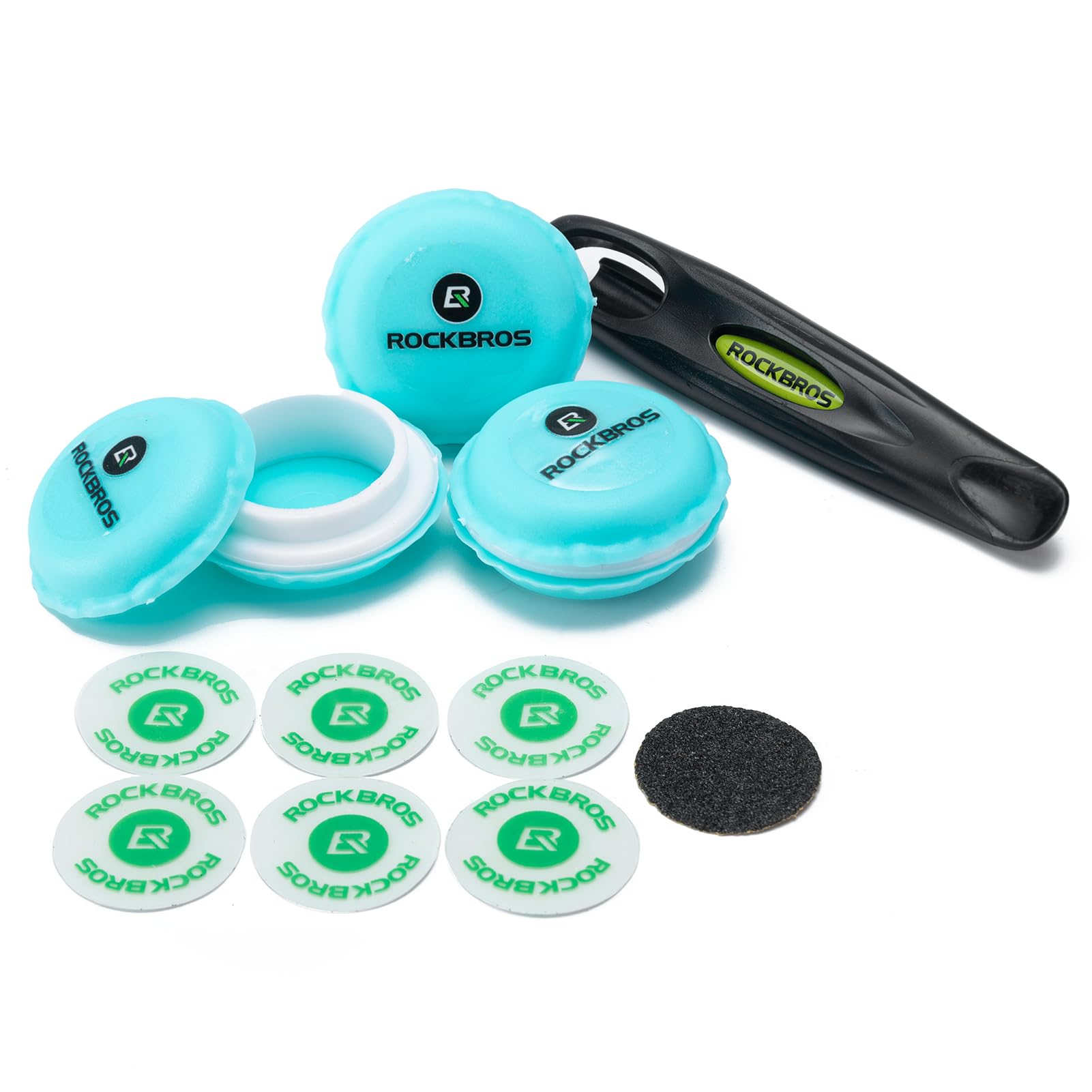 18-Pcs Bike Tire Patch Kit, Glueless Tube Repair with Tyre Levers 6-Pack