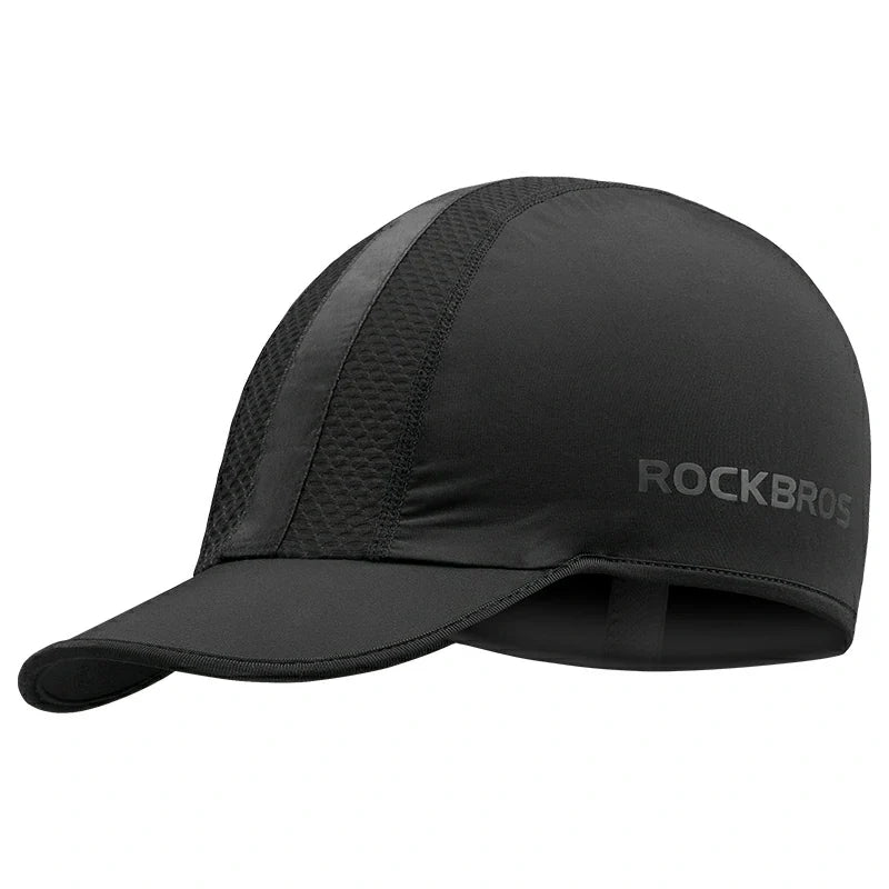 Black cap with 'RockBros' branding on a white background #Color_Cap