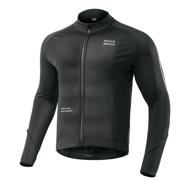 Winter sports cycling jersey with thermal fleece, long sleeves for 32¨C50¡ãF rides