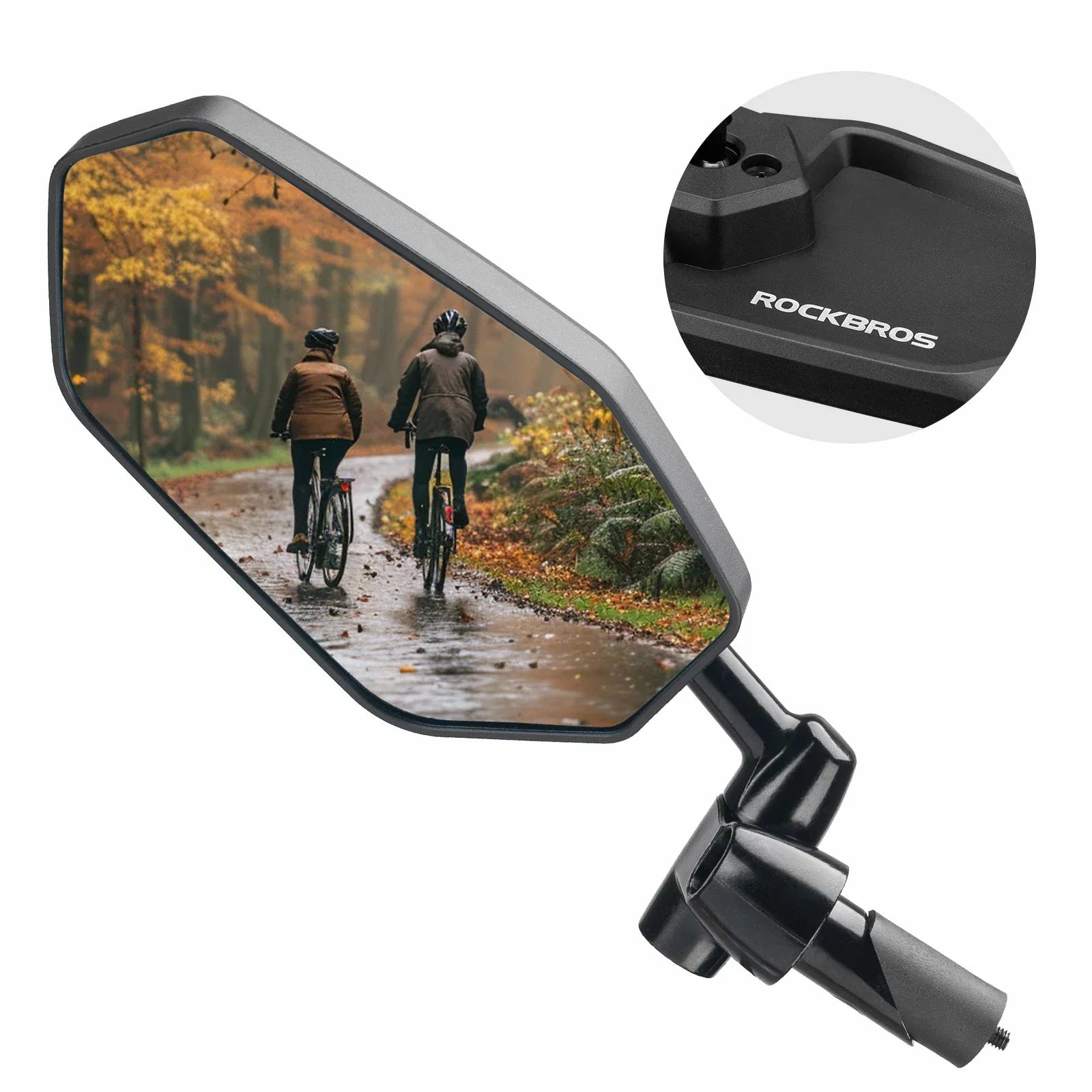 Cycling Mirror Wide-Angle Anti-Glare Rear View#Color_Nylon Model (Left)