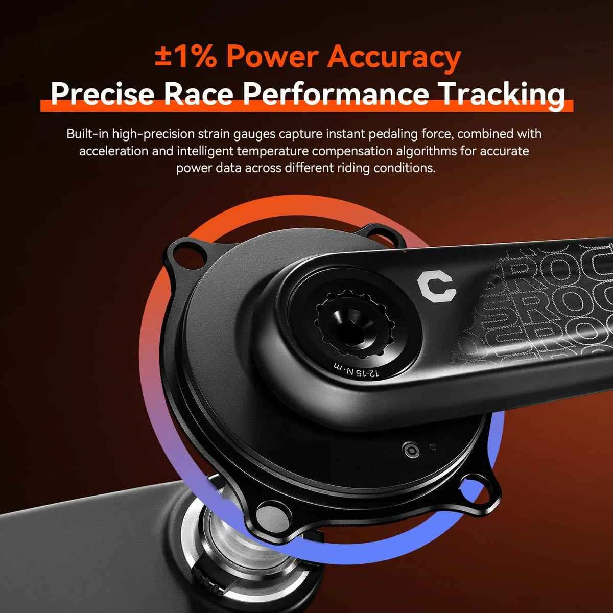 PW806 cycling power meter with ±1 percent accuracy